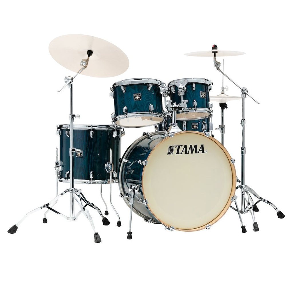 Tama CL52KSP Superstar Classic Maple 5-Piece Drum Kit with SM5 Hardware - Gloss Sapphire Lacebark Pine Acoustic Drums Sky Music