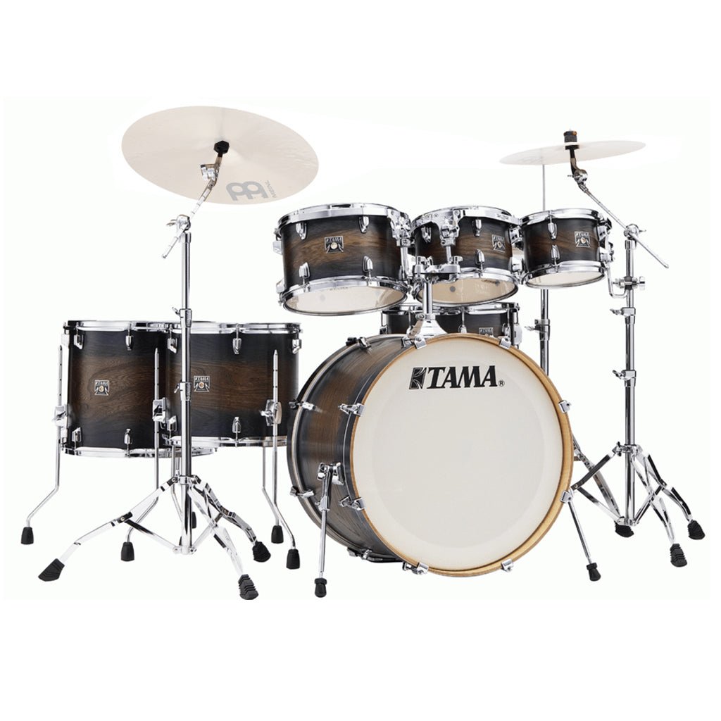 Tama CL72RS Superstar Classic Exotix 7-Piece Drum Kit with SM5W Hardware - Matte Autumn Elm Burst Acoustic Drums Sky Music