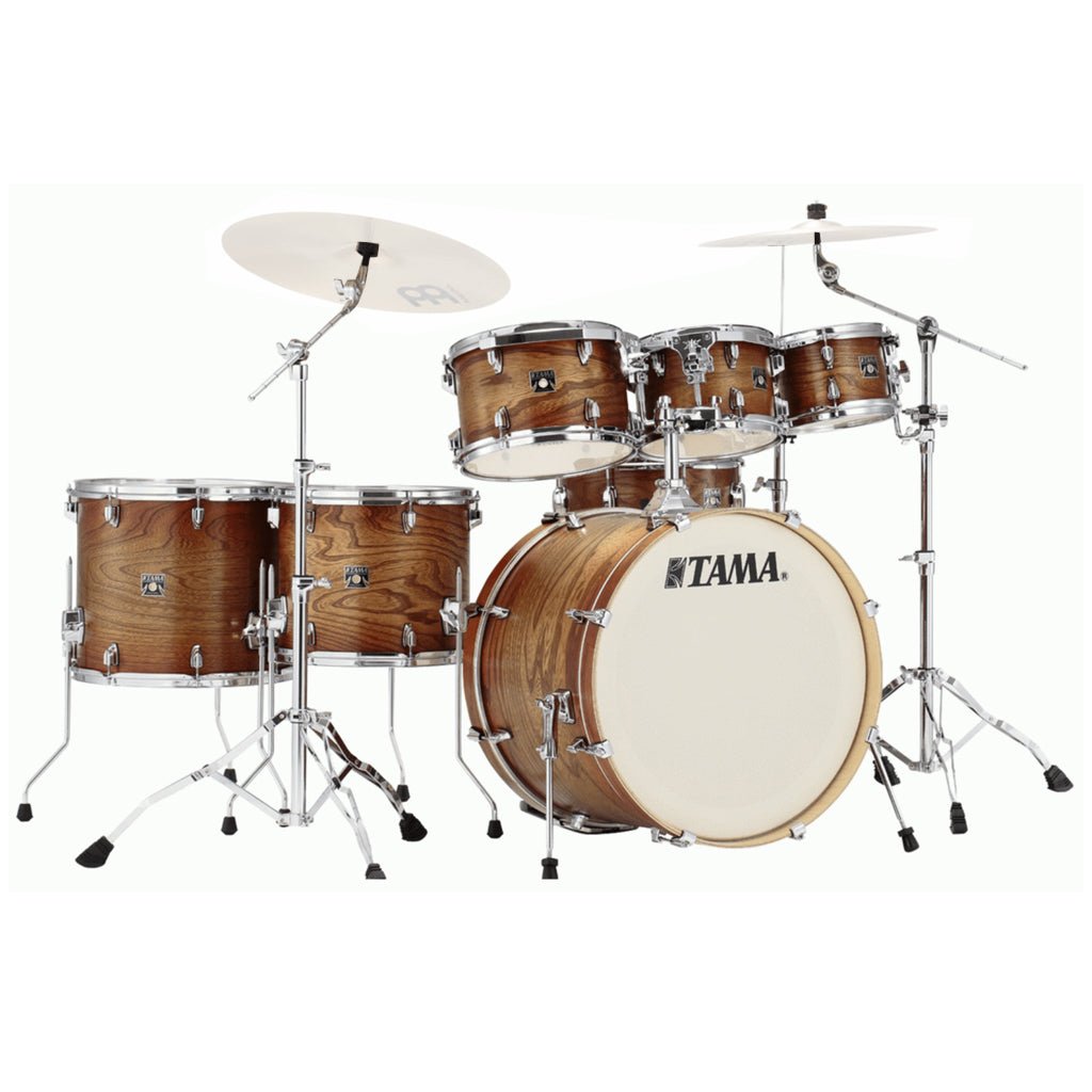Tama CL72RS Superstar Classic Exotix 7-Piece Drum Kit with SM5W Hardware - Matte Midnight Elm Burst Acoustic Drums Sky Music