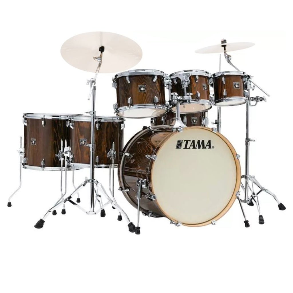 Tama CL72S Superstar Classic 7-Piece Shell Pack with 22" Bass Drum and SM5W Hardware - Gloss Java Lacebark Pine Acoustic Drums Sky Music