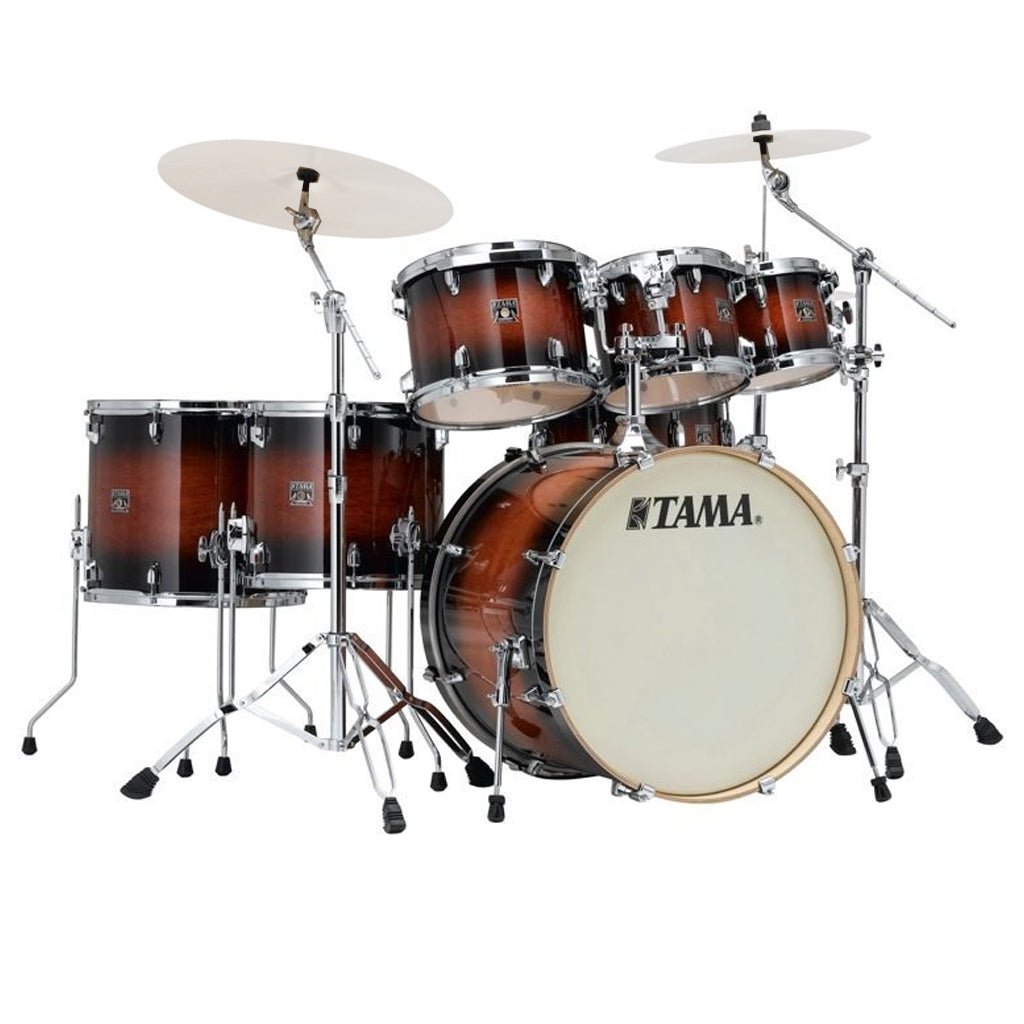 Tama CL72S Superstar Classic 7-Piece Shell Pack with 22" Bass Drum and SM5W Hardware - Mahogany Burst Acoustic Drums Sky Music