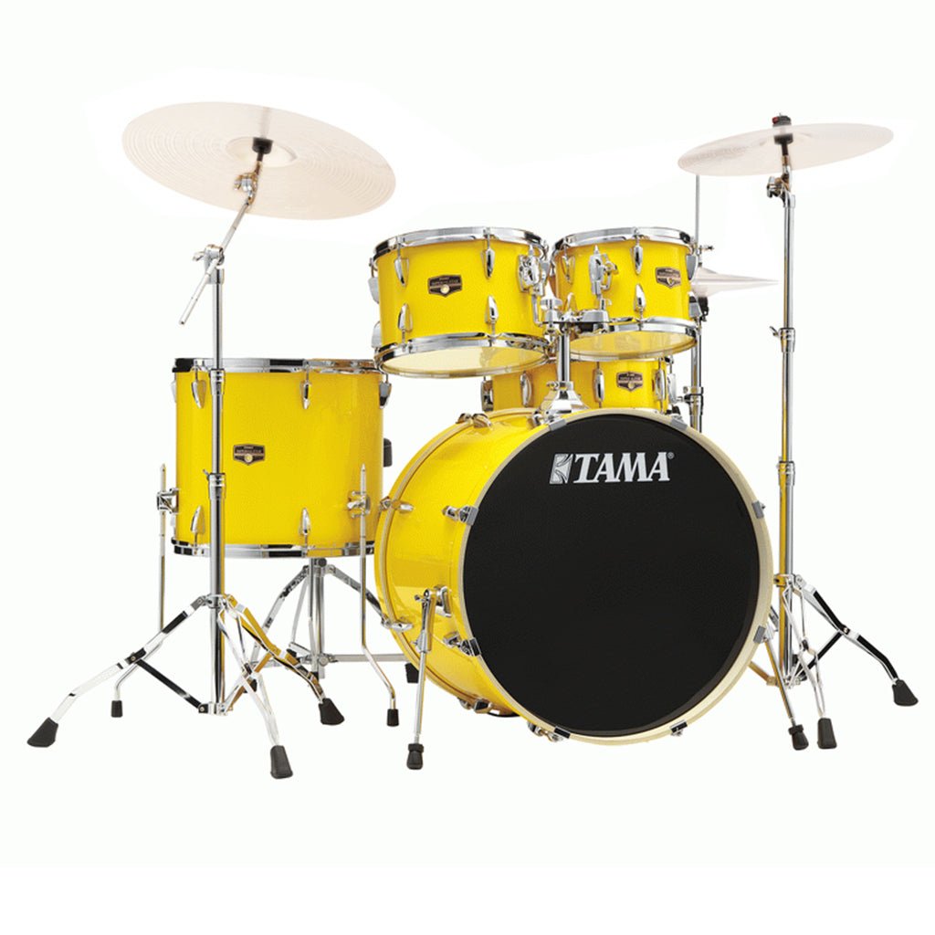 Tama IP52H6W Imperialstar 5-Piece Complete Kit with 22" Bass Drum - Electric Yellow Acoustic Drums Sky Music