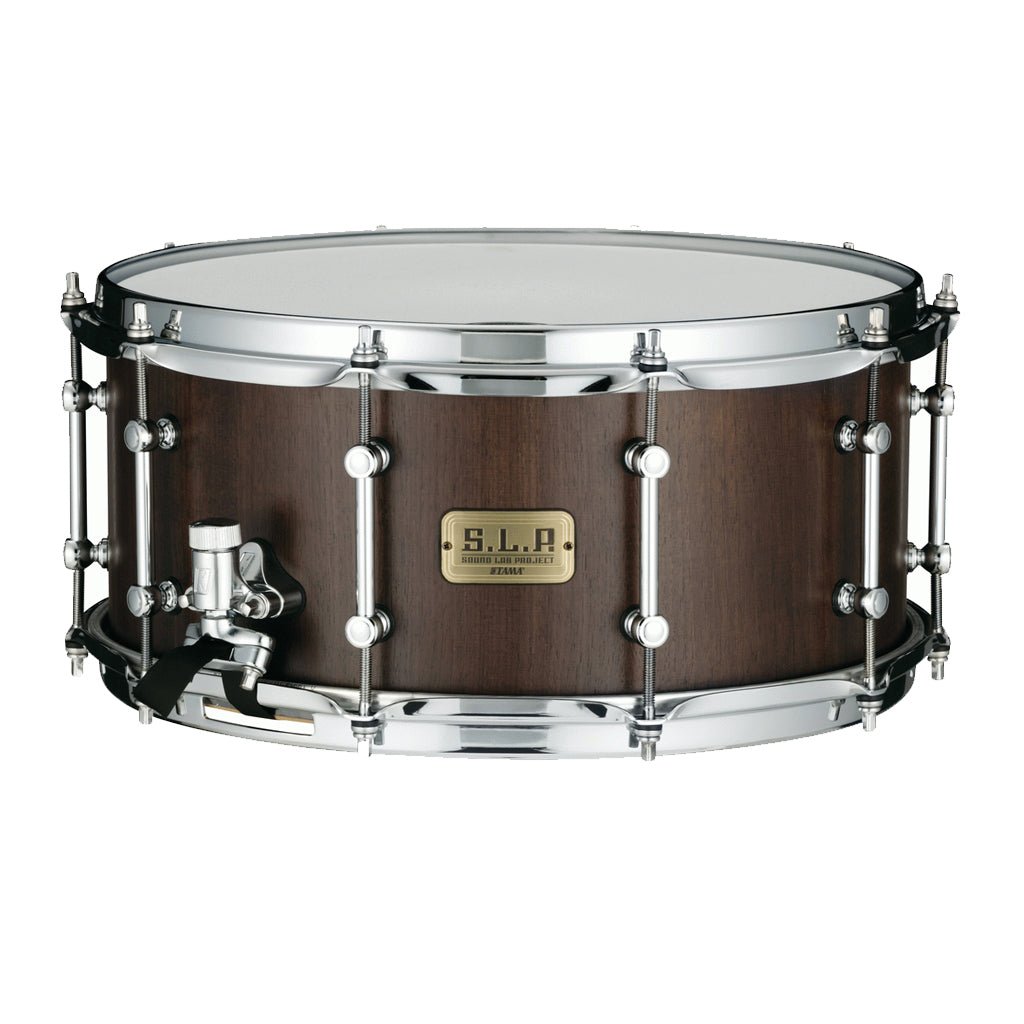 Tama LGW1465 S.L.P. G-Walnut 14"x6.5" Snare Drum - Matte Black Walnut Snare Drums Sky Music