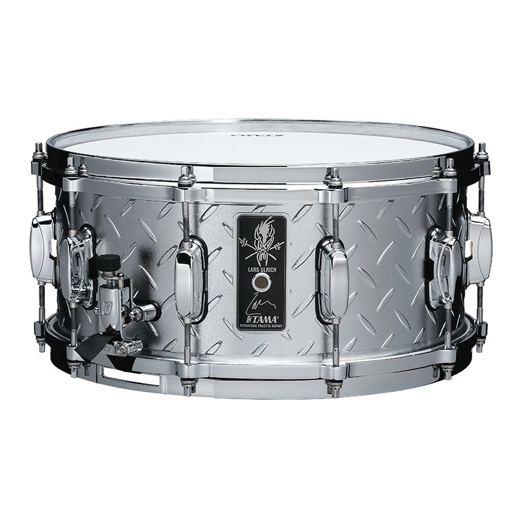 Tama LU1465N Lars Ulrich 14"x6.5" Snare Drum - Diamond Plate Steel Snare Drums Sky Music