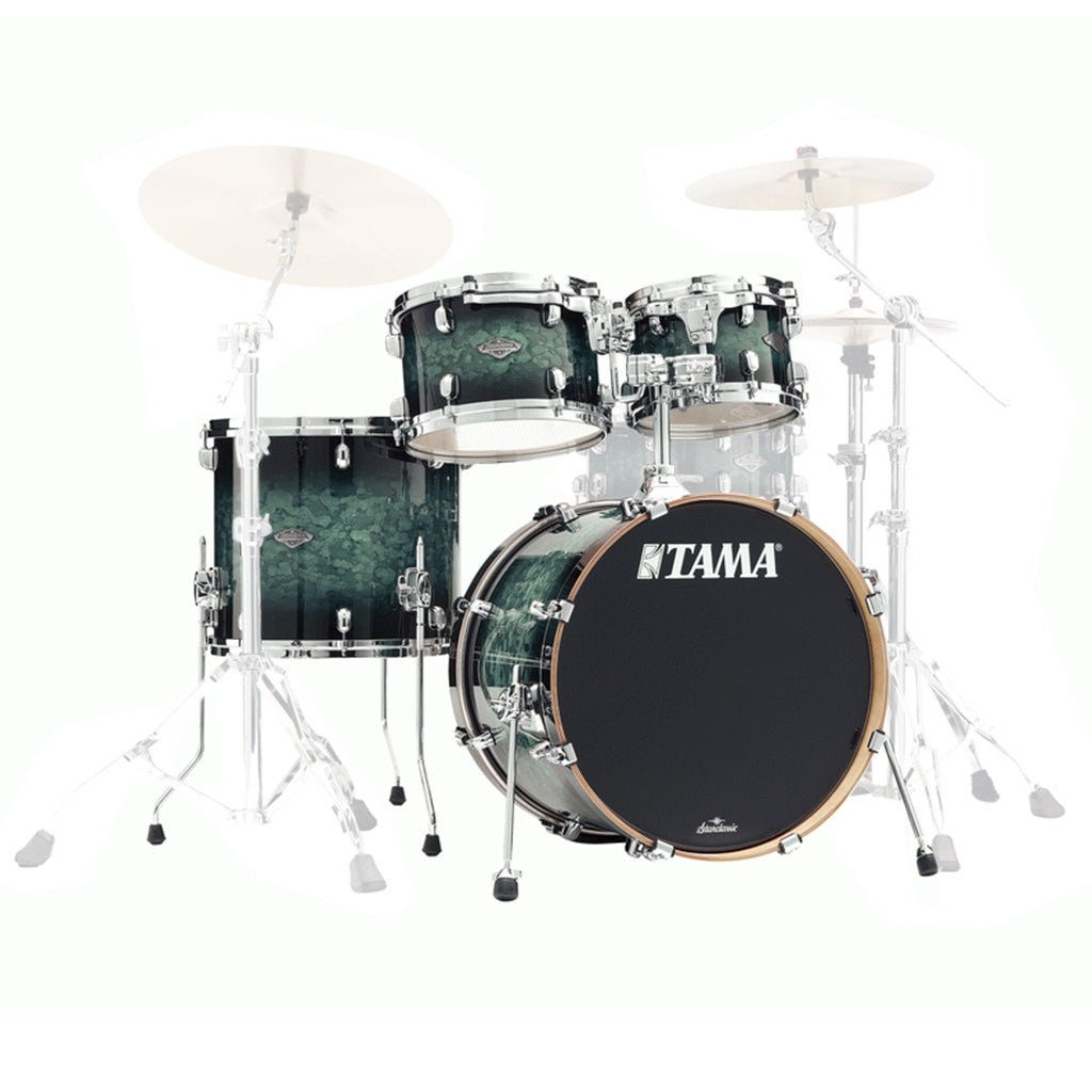 Tama MBS40RS Starclassic Performer Limited Edition Maple/Birch 4-Piece Kit - Molten Steel Blue Burst Acoustic Drums Sky Music