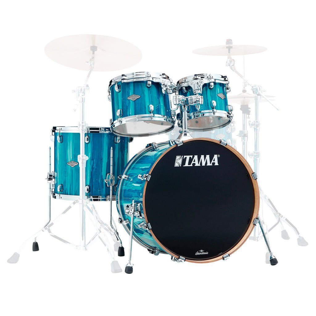 Tama MBS42S Starclassic Performer Maple/Birch 4-Piece Shell Kit - Sky Blue Aurora Acoustic Drums Sky Music