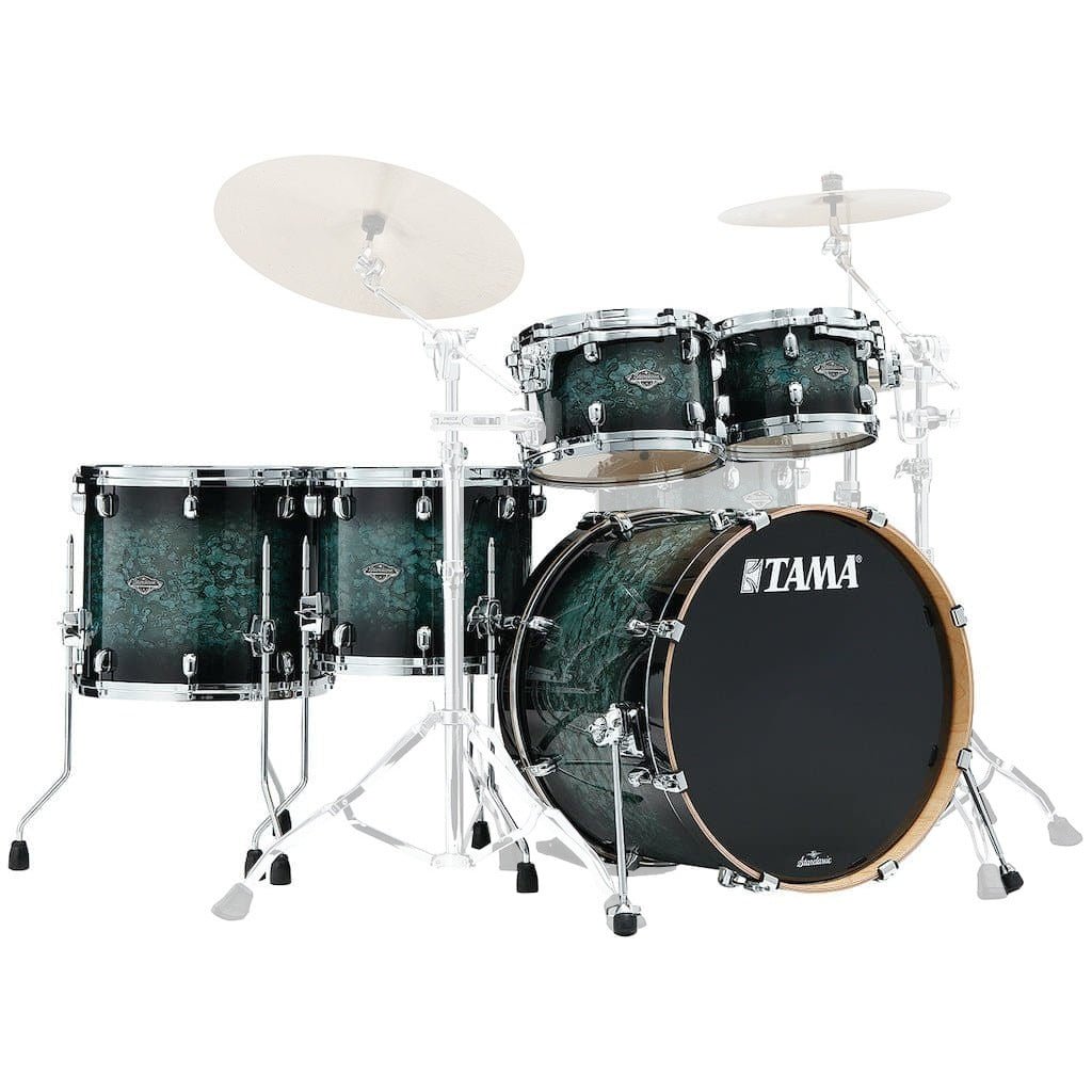 Tama MBS52RZS Starclassic Performer 5-Piece Shell Pack with 22" Bass Drum - Molten Steel Blue Burst Acoustic Drums Sky Music