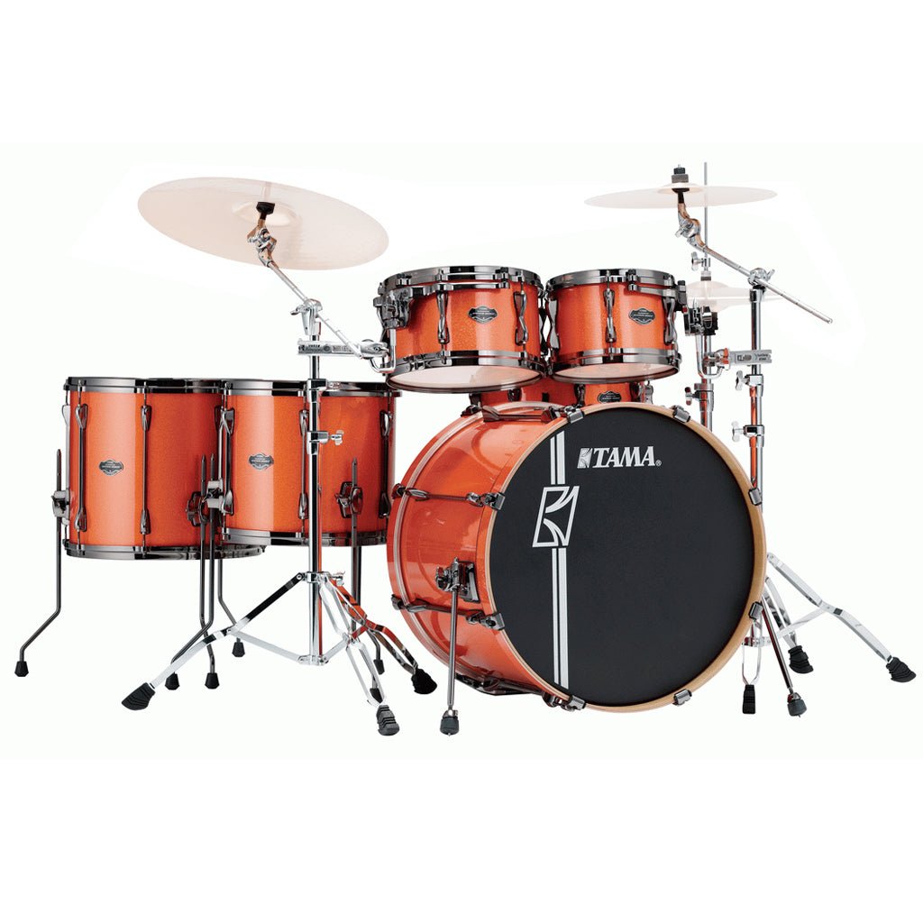 Tama MK62HZBNS Superstar Hyper Kit with HB5W Hardware Pack - Bright Orange Sparkle Acoustic Drums Sky Music