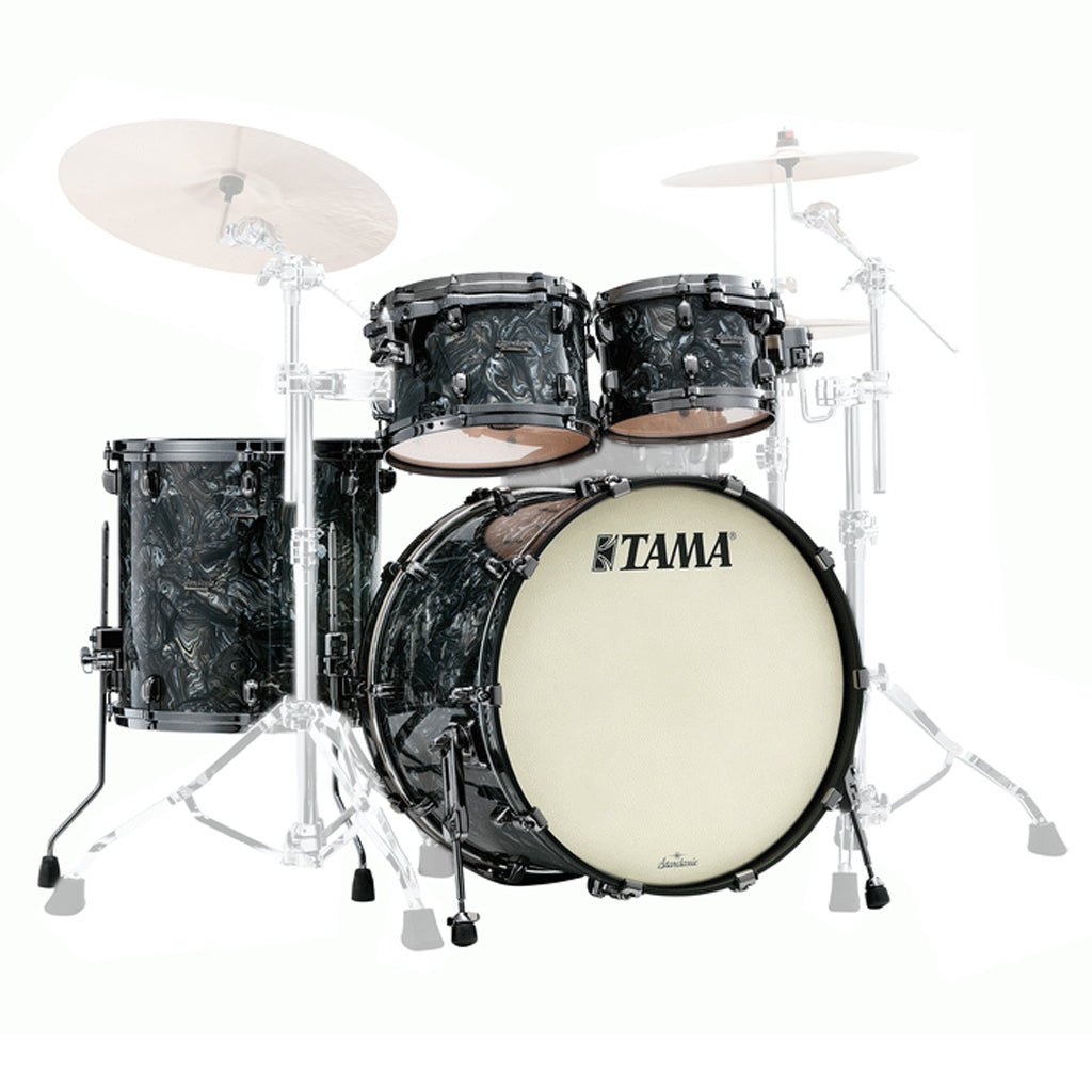 Tama MR42TZBNS Starclassic 4-Piece Maple Shell Kit - Charcoal Swirl Acoustic Drums Sky Music