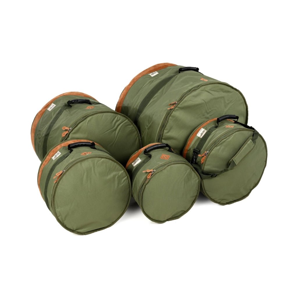 Tama Powerpad Designer 5-piece Drum Bag Set - Moss Green Drum Bags & Cases Sky Music