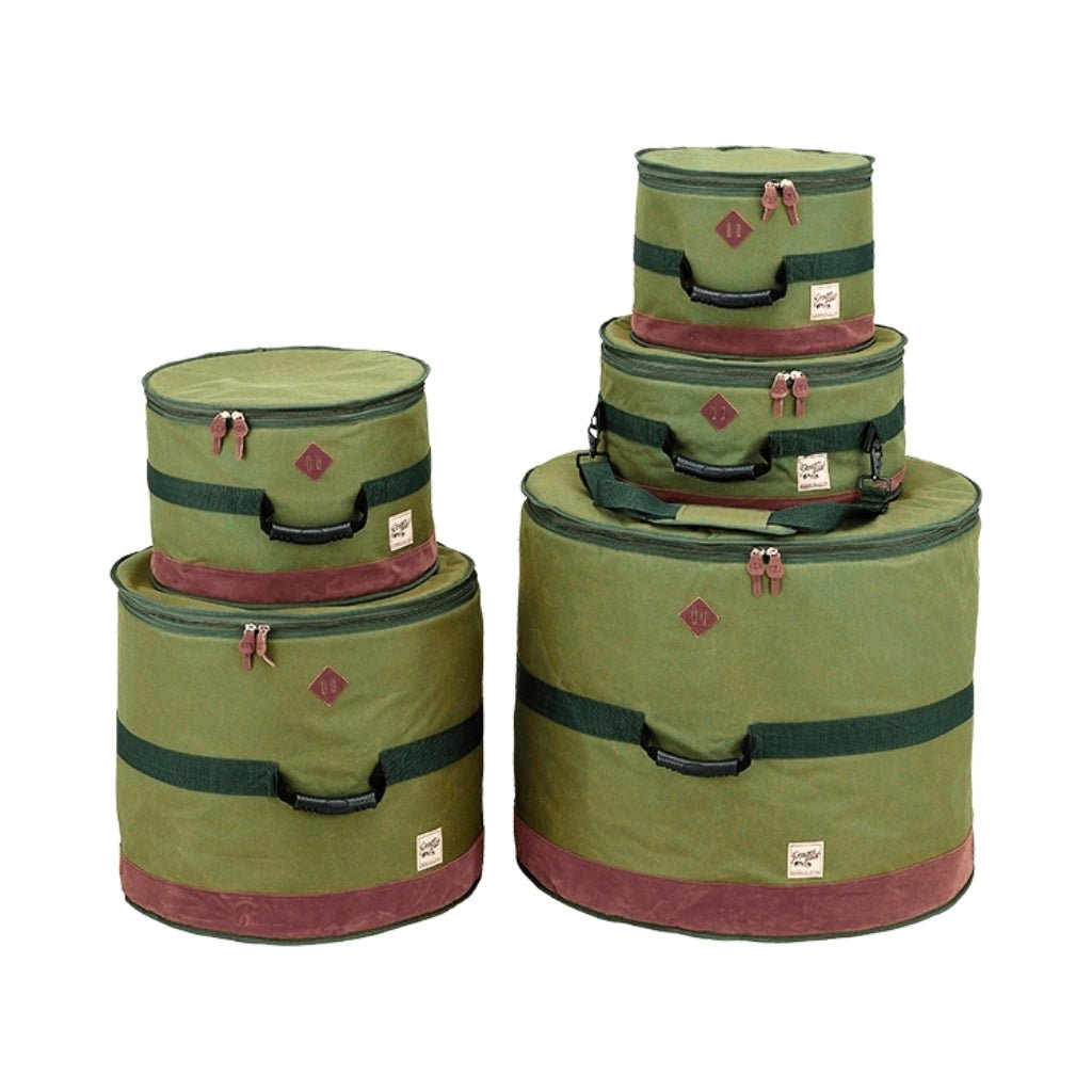 Tama Powerpad Designer 5-piece Drum Bag Set - Moss Green Drum Bags &amp; Cases Sky Music