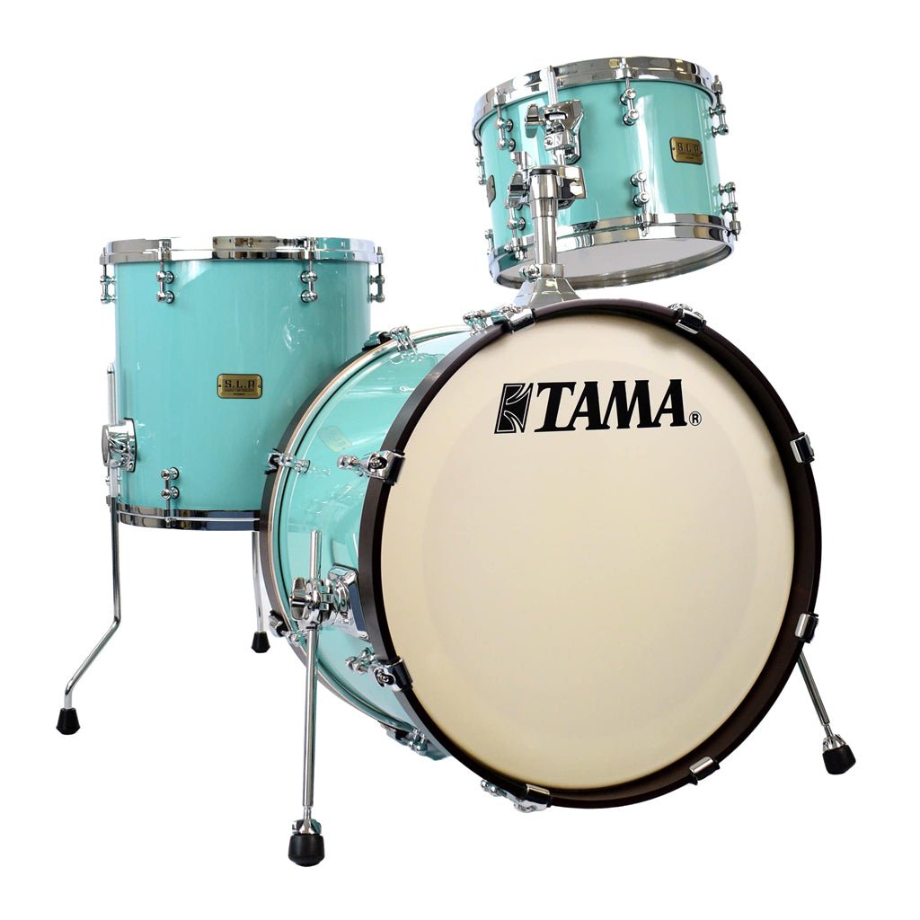 Tama SLP Fat Spruce 3-Piece Shell Pack with 22" Bass Drum - Turquoise Acoustic Drums Sky Music