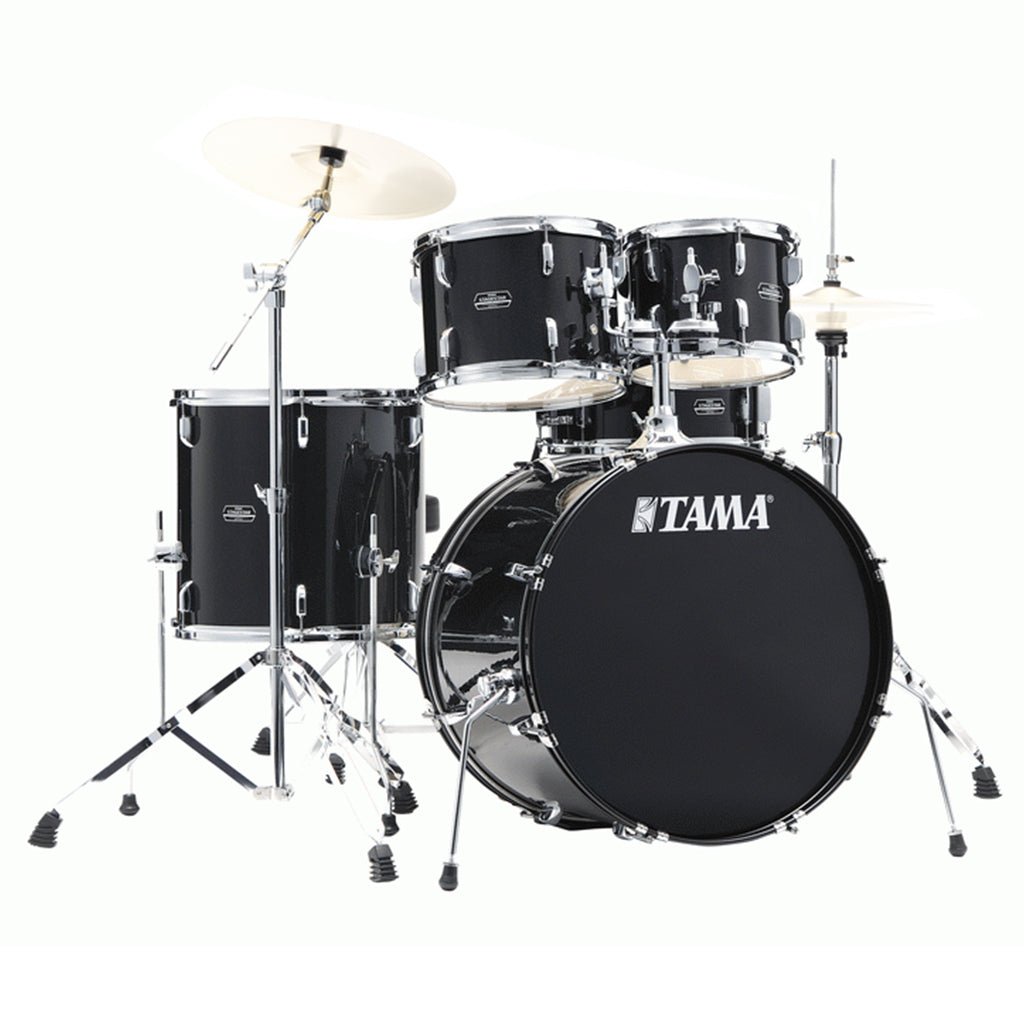 Tama ST52H5C Stagestar 5-Piece Complete Kit with 22" Bass Drum - Black Night Sparkle Acoustic Drums Sky Music