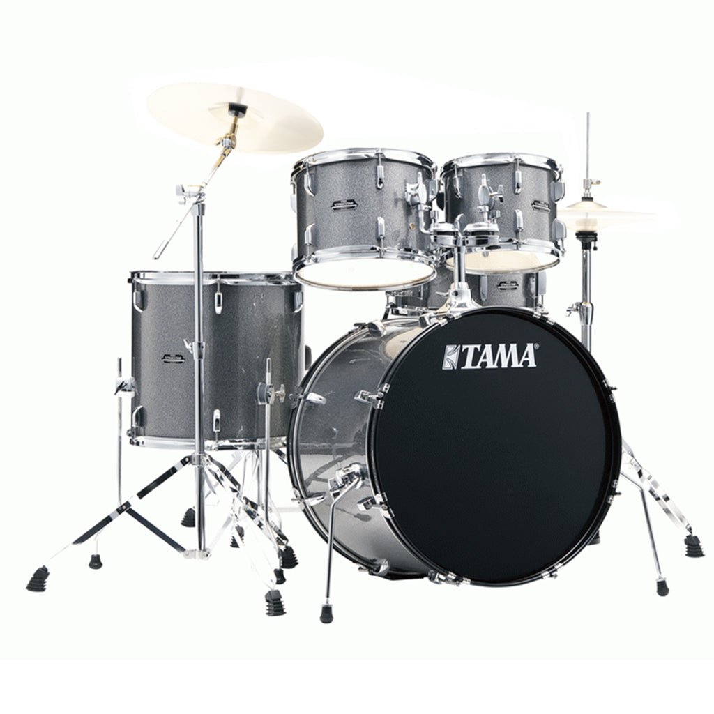 Tama ST52H5C Stagestar 5-Piece Complete Kit with 22" Bass Drum - Cosmic Silver Sparkle Acoustic Drums Sky Music