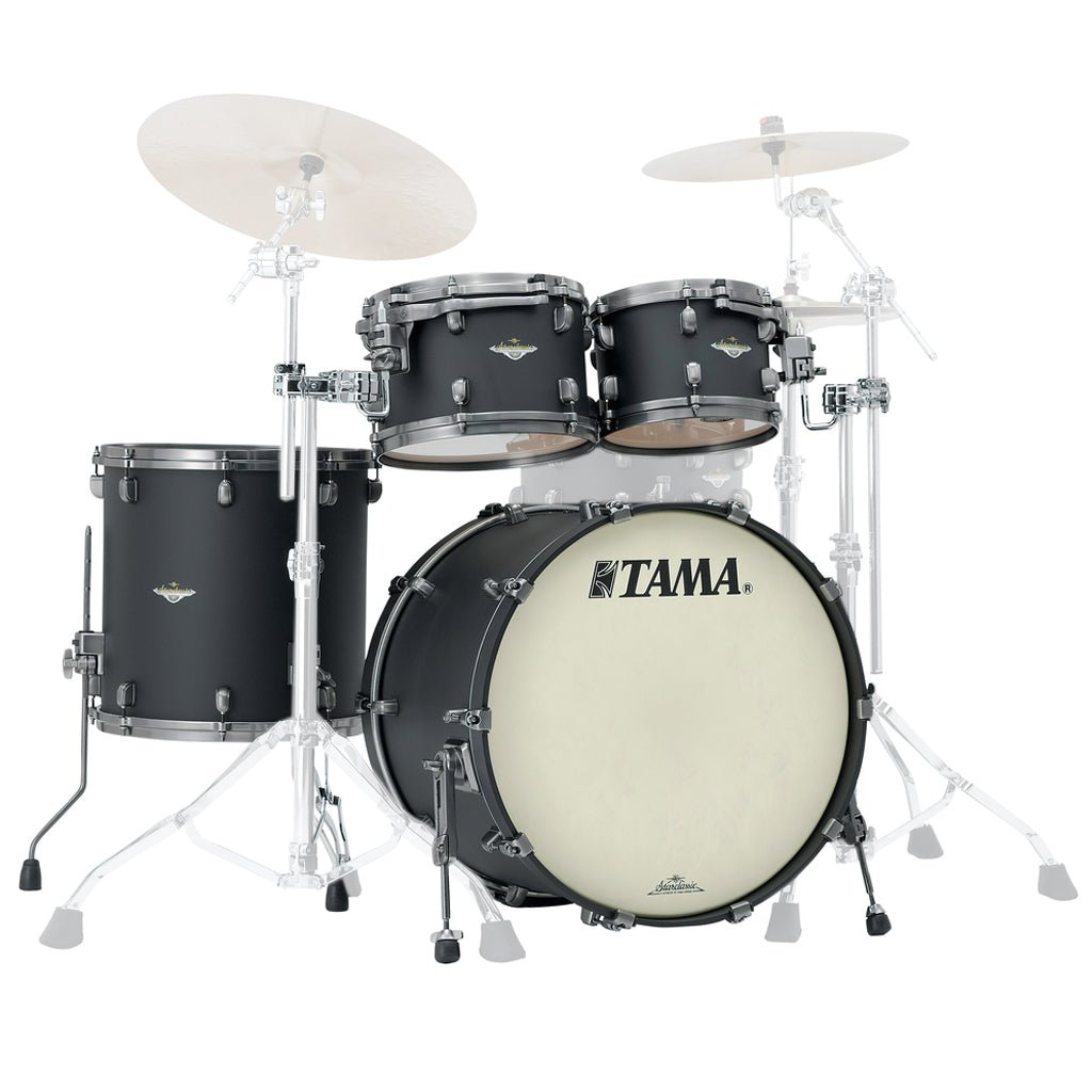 Tama Starclassic Maple 4-Piece Shell Pack with 22" Bass Drum - Flat Black Acoustic Drums Sky Music
