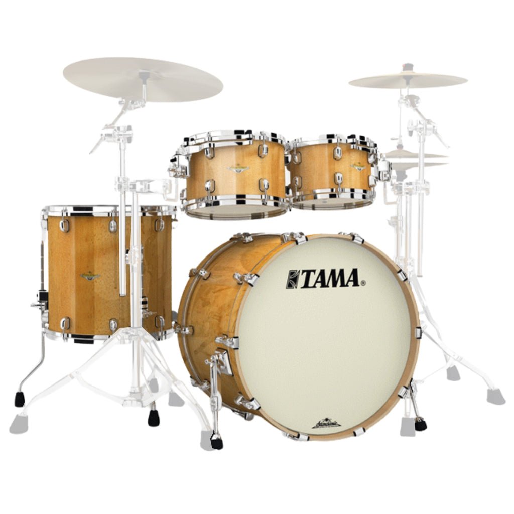 Tama Starclassic Maple 4-Piece Shell Pack with 22" Bass Drum - Gloss Natural Movingui (No Extra Hardware Included) Acoustic Drums Sky Music