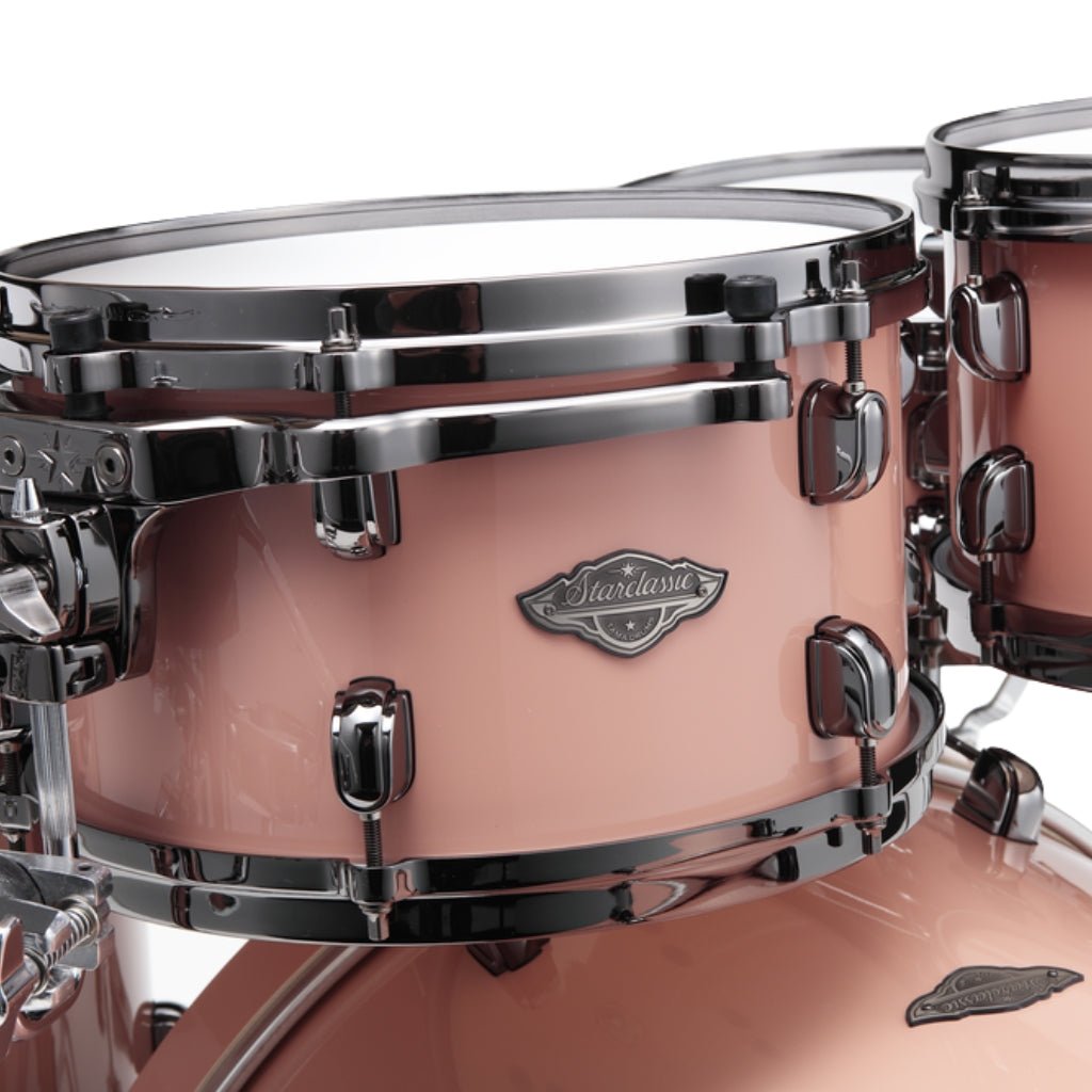 TAMA Starclassic Performer 5-Piece Shell Pack - Dusty Rose, Hyper-Drive Configuration & Black Nickel Shell Hardware Acoustic Drums Sky Music