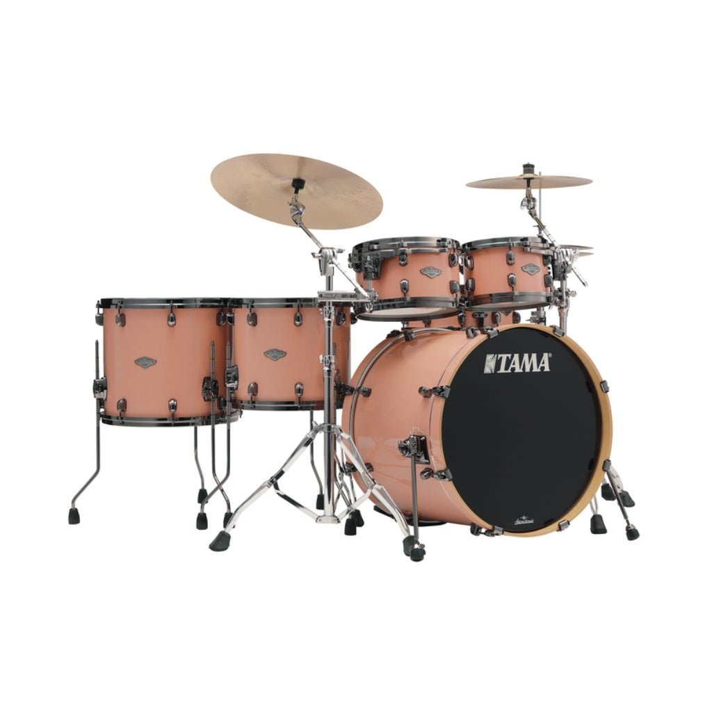 TAMA Starclassic Performer 5-Piece Shell Pack - Dusty Rose, Hyper-Drive Configuration & Black Nickel Shell Hardware Acoustic Drums Sky Music