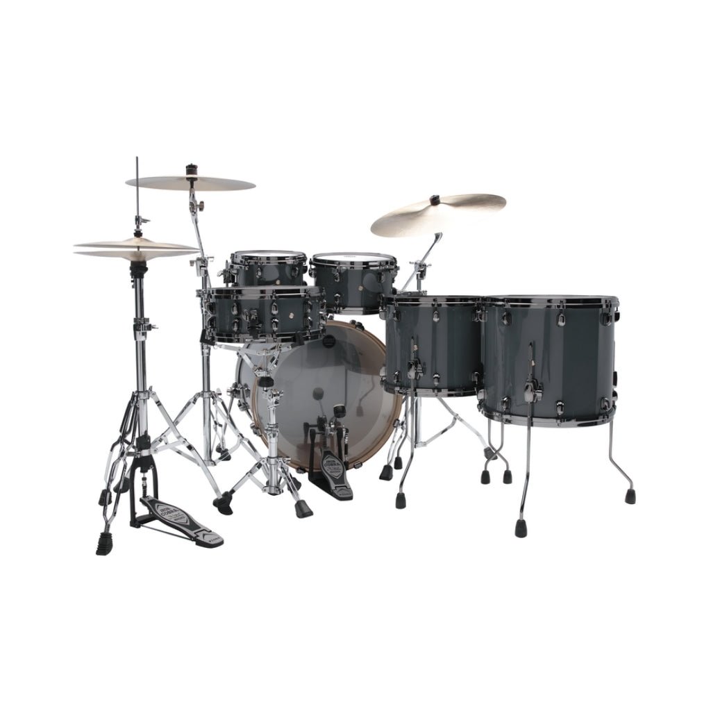 TAMA Starclassic Performer 5-Piece Shell Pack - Smoky Grey, Hyper-Drive Configuration & Black Nickel Shell Hardware Acoustic Drums Sky Music
