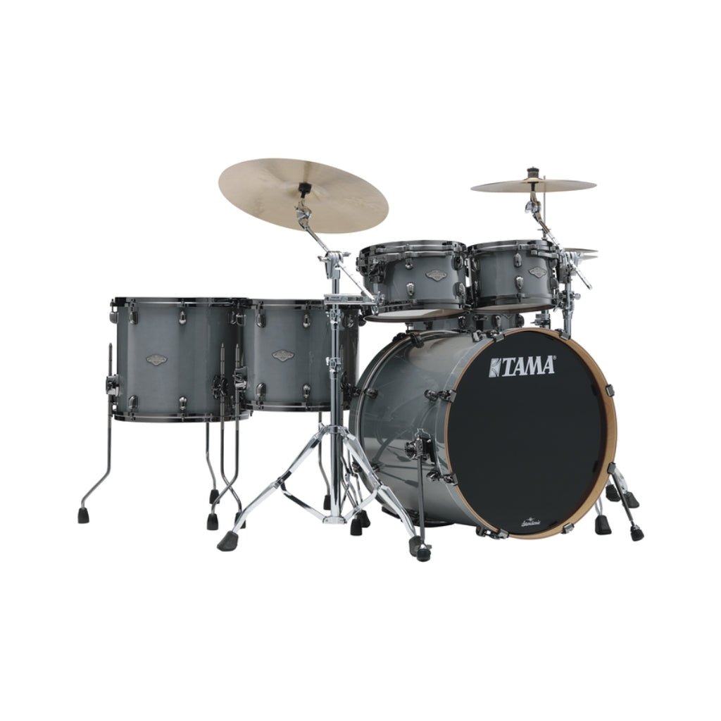 TAMA Starclassic Performer 5-Piece Shell Pack - Smoky Grey, Hyper-Drive Configuration &amp; Black Nickel Shell Hardware Acoustic Drums Sky Music