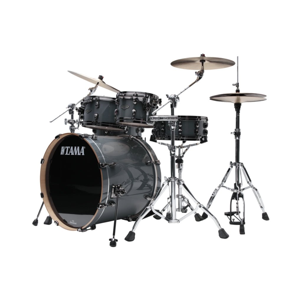 TAMA Starclassic Performer 5-Piece Shell Pack - Smoky Grey, Hyper-Drive Configuration & Black Nickel Shell Hardware Acoustic Drums Sky Music
