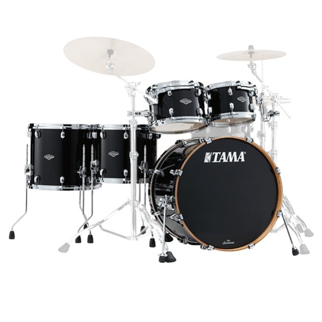 Tama Starclassic Walnut/Birch 5-Piece Shell Pack with 22" Bass Drum - Piano Black (No Hardware Included) Acoustic Drums Sky Music