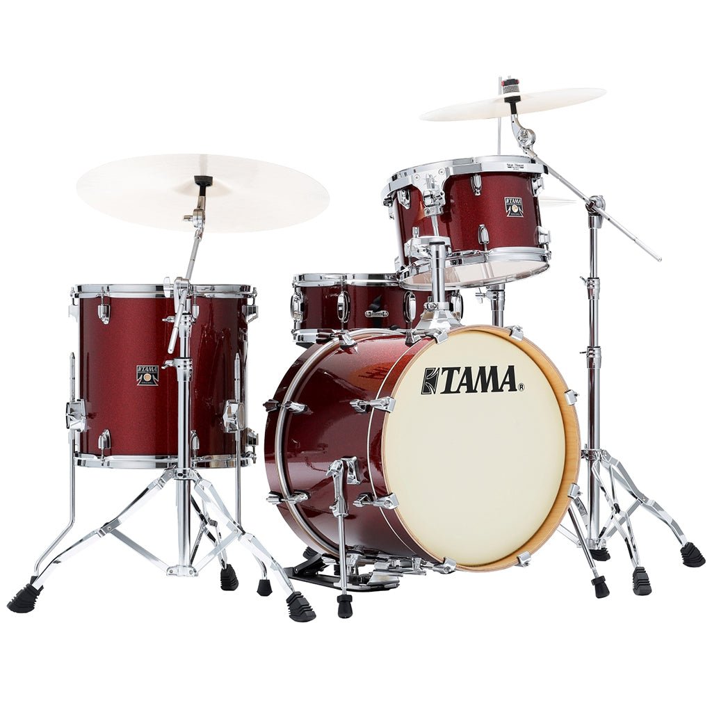 Tama Superstar Classic 4-Piece Shell Pack with 18" Bass Drum and SM5W Hardware Pack Included - Dark Red Sparkle Acoustic Drums Sky Music