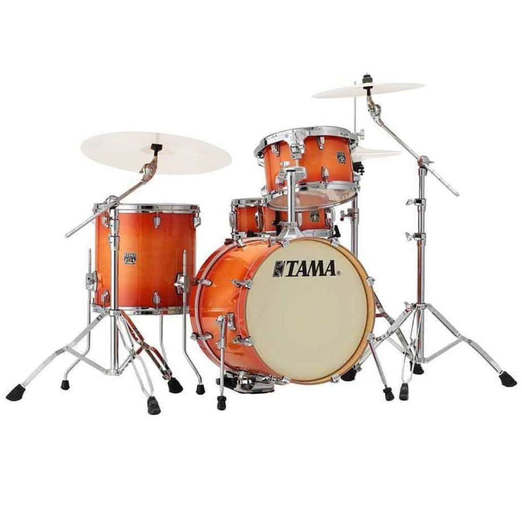 Tama Superstar Classic 4-Piece Shell Pack with 18" Bass Drum and SM5W Hardware Pack Included - Tangerine Lacquer Burst Acoustic Drums Sky Music