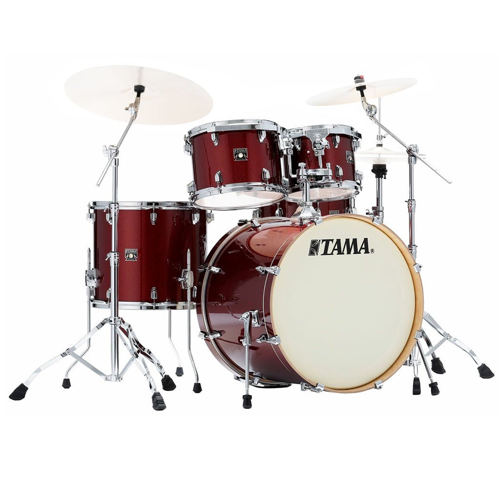 Tama Superstar Classic 5-Piece Shell Pack with 22" Bass Drum and SM5W Hardware Pack Included - Dark Red Sparkle Acoustic Drums Sky Music
