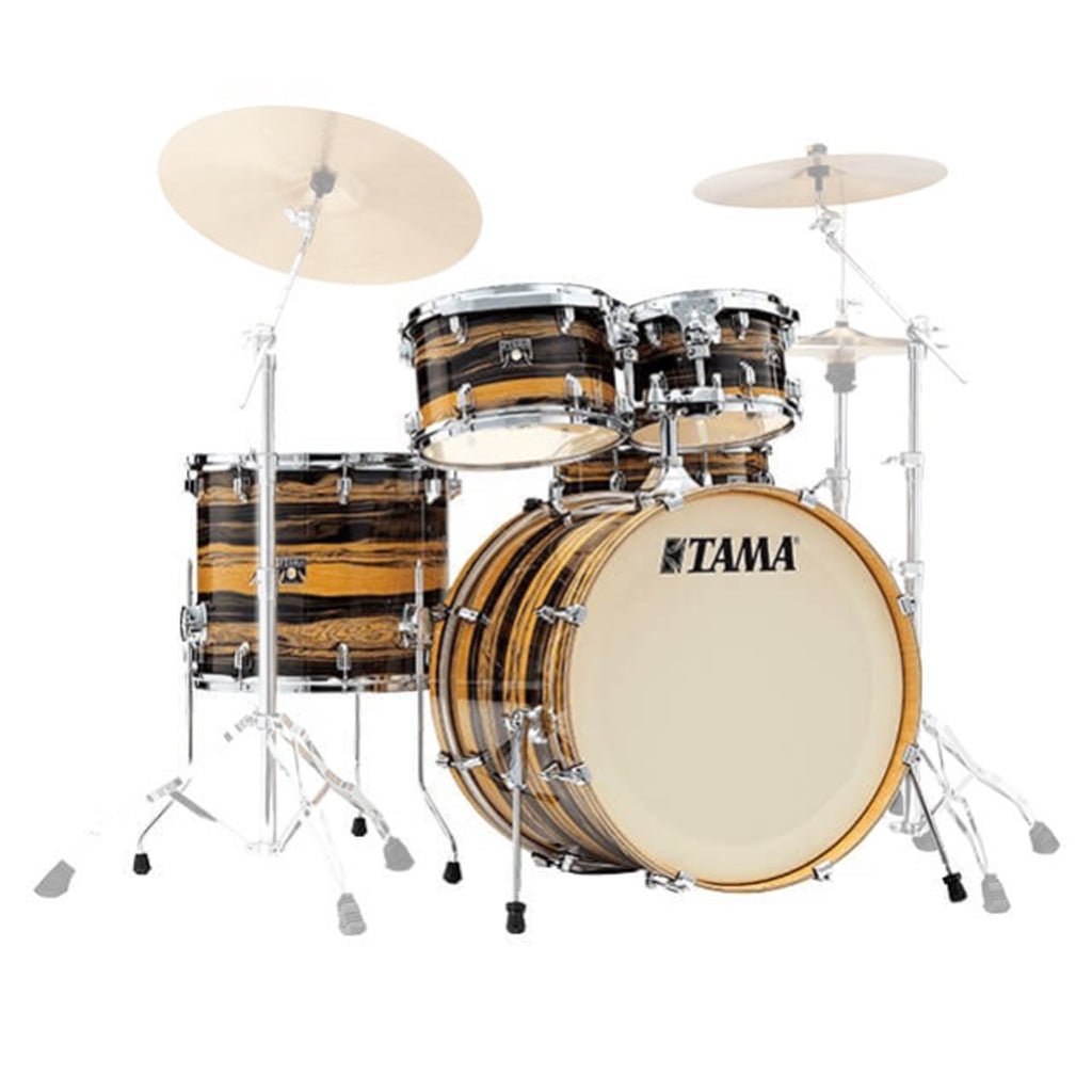 Tama Superstar Classic 5-Piece Shell Pack with 22" Bass Drum - Natural Ebony Tiger Wrap Acoustic Drums Sky Music