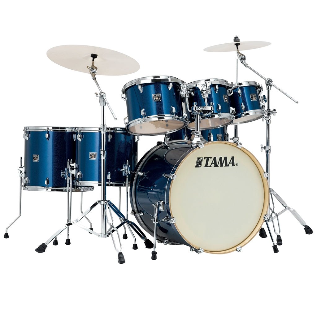 Tama Superstar Classic 7-Piece Shell Pack with 22" Bass Drum and SM5W Hardware Pack Included - Indigo Sparkle Acoustic Drums Sky Music