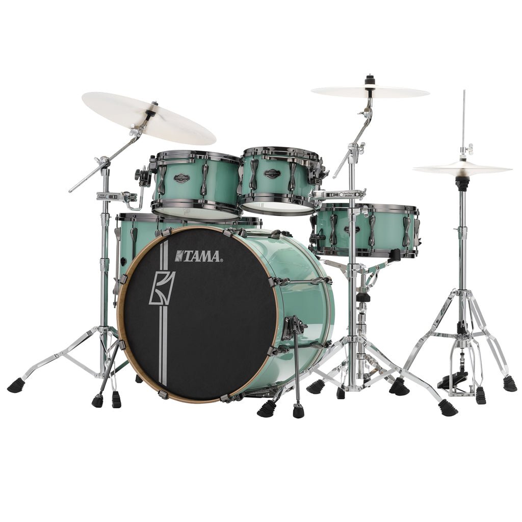Tama Superstar Hyper-Drive Maple 5-Piece Shell Pack with 22" Bass Drum - Seafoam Green Acoustic Drums Sky Music