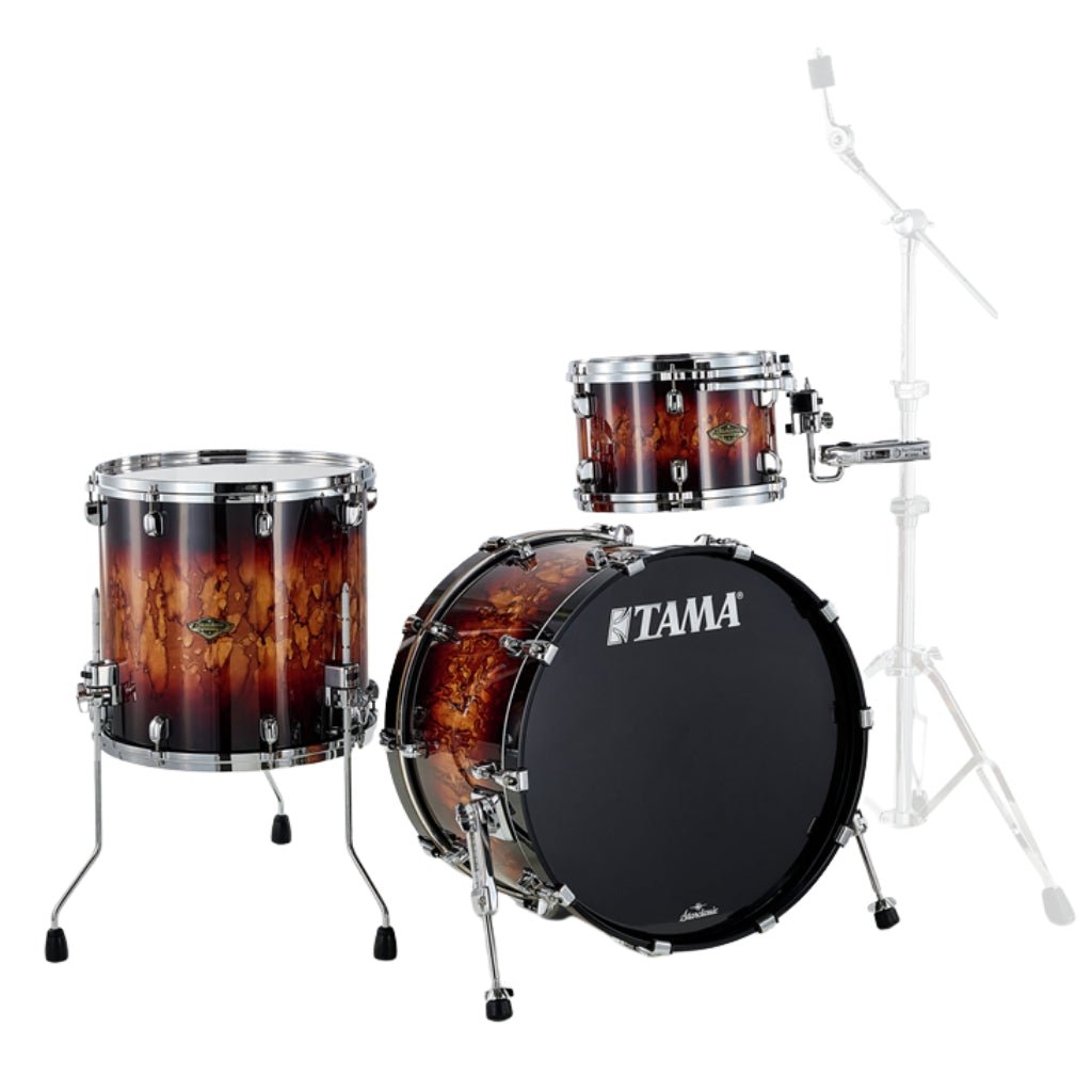 Tama WBS32RZS Starclassic Walnut/Birch 3-Piece Shell Pack with 22" Bass Drum - Molten Brown Burst (No Hardware Included) Acoustic Drums Sky Music