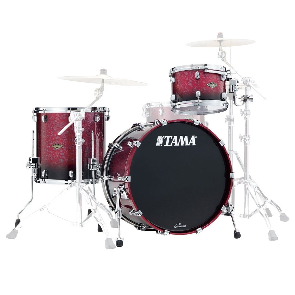 Tama WBS32RZS Starclassic Walnut/Birch 3-Piece Shell Pack with 22" Bass Drum - Molten Dark Raspberry Fade Acoustic Drums Sky Music