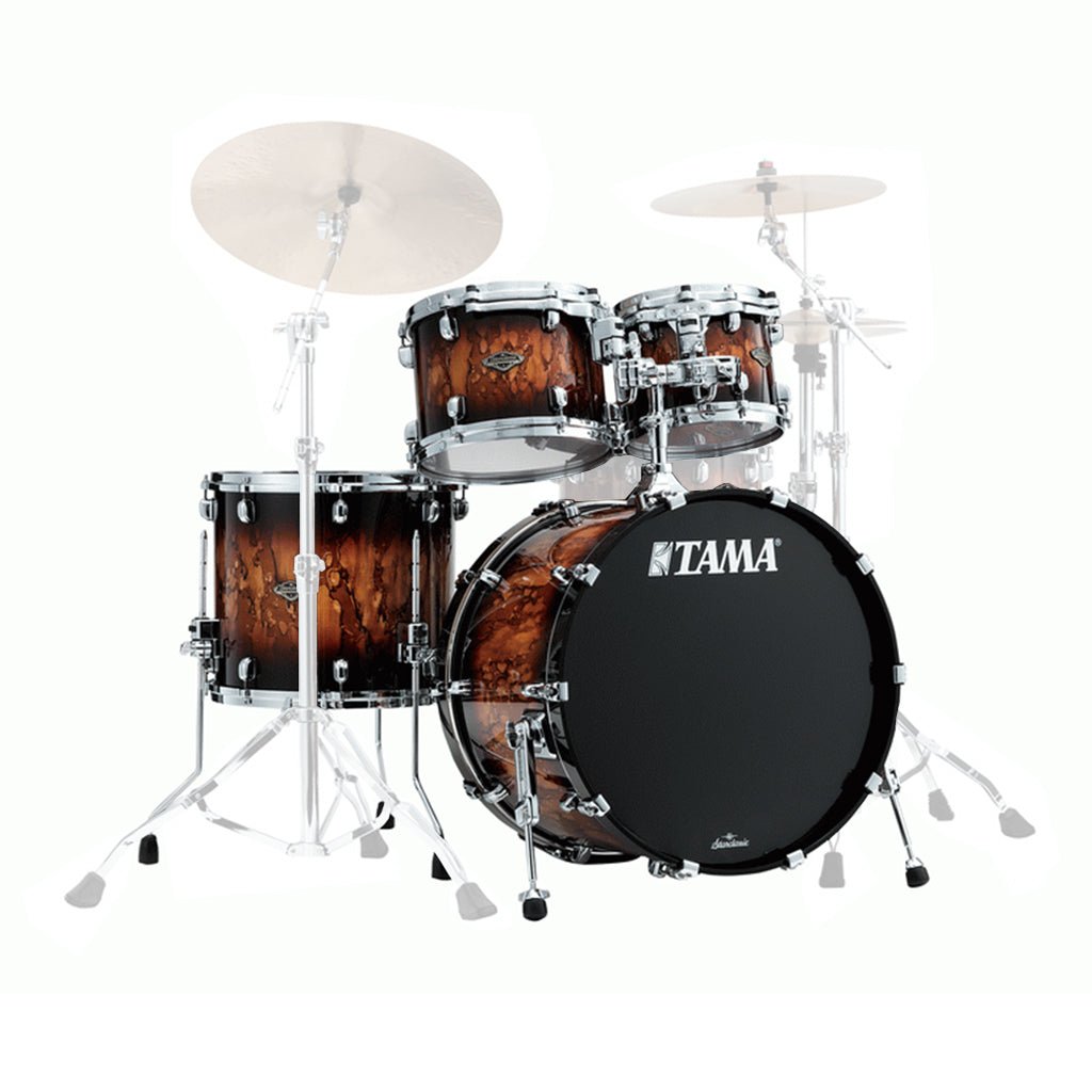 Tama WBS42S Starclassic Walnut Birch 4-Piece Shell Pack - Molten Brown Burst Acoustic Drums Sky Music