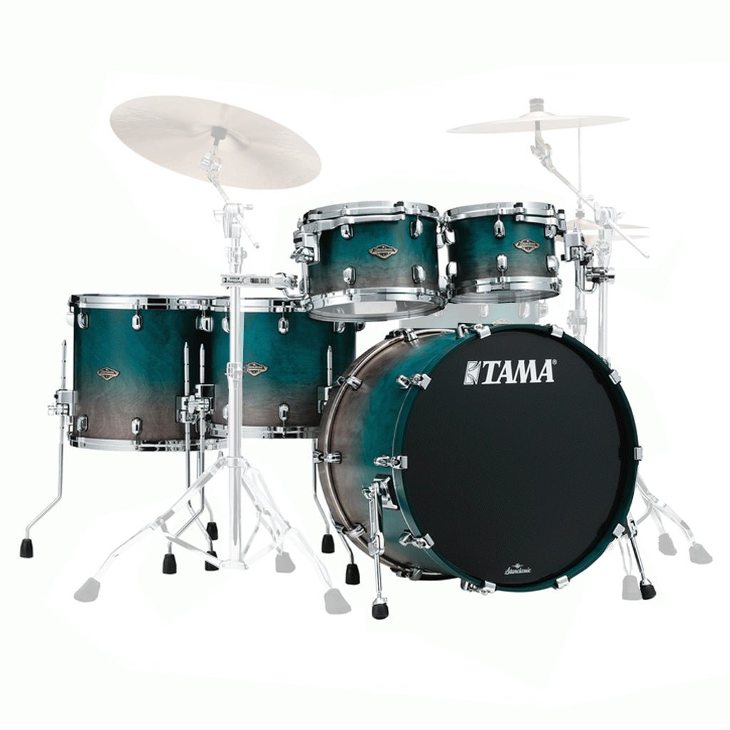 Tama WBS52RZS Starclassic Walnut/Birch 5-Piece Shell Pack with 22" Bass Drum - Satin Sapphire Fade (No Hardware Included) Acoustic Drums Sky Music