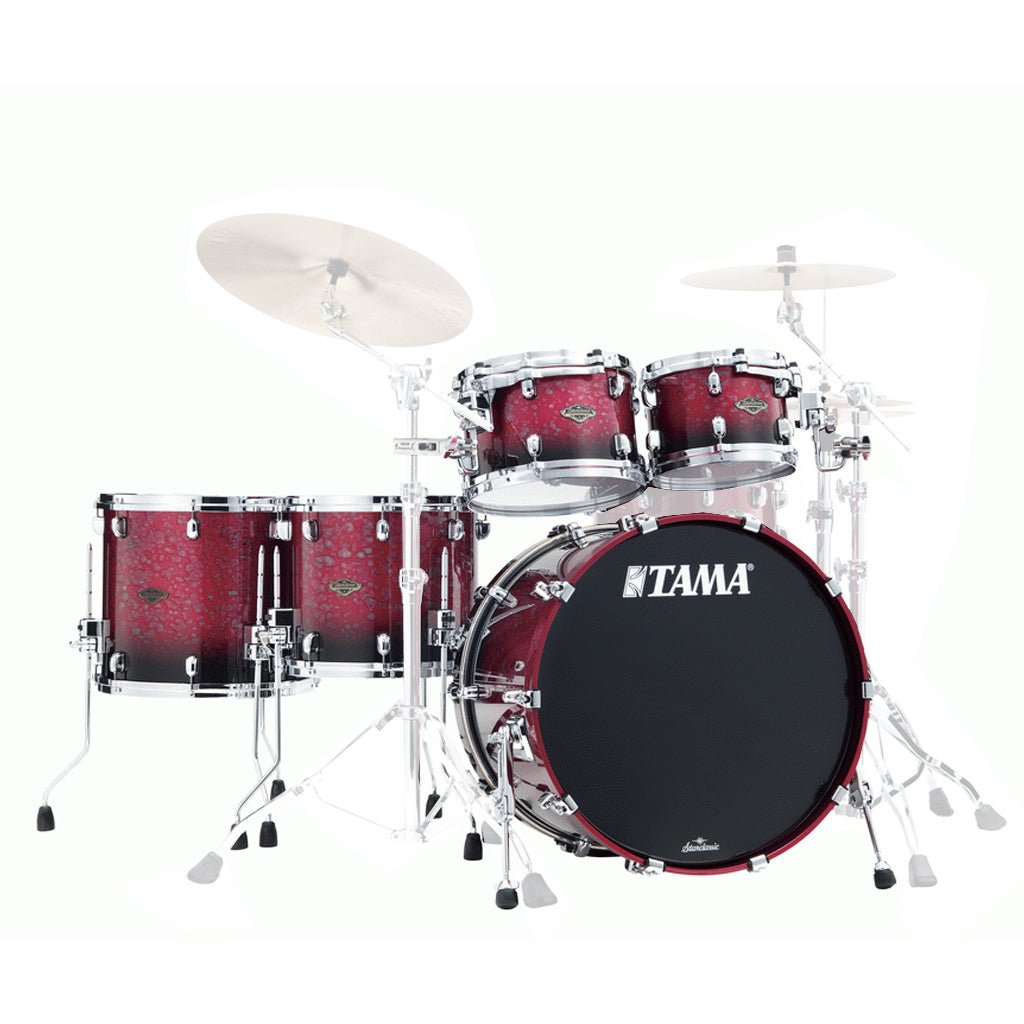 Tama WBS52RZS Starclassic Walnut/Birch 5-Piece Shell Set - Molten Dark Raspberry Fade Acoustic Drums Sky Music