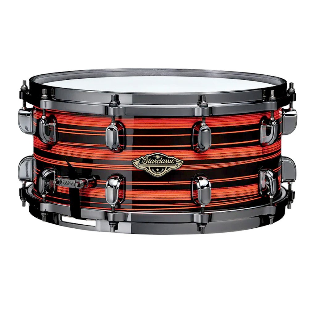 Tama WBSS65BN Starclassic Walnut/Birch 6.5"x14" Snare Drum - Neon Orange Oyster Snare Drums Sky Music