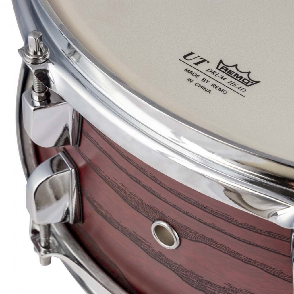 Tamburo T5 LX Series Snare Drum - 5.5 inches x 14 inches, Wood Grain Red Snare Drums Sky Music