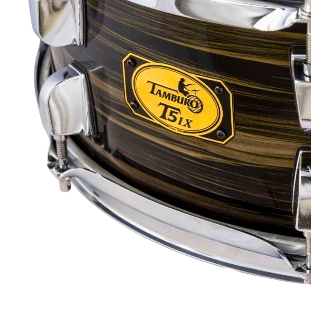 Tamburo T5LX Series Snare Drum - 5.5 inches x 14 inches, Wood Grain Black Snare Drums Sky Music