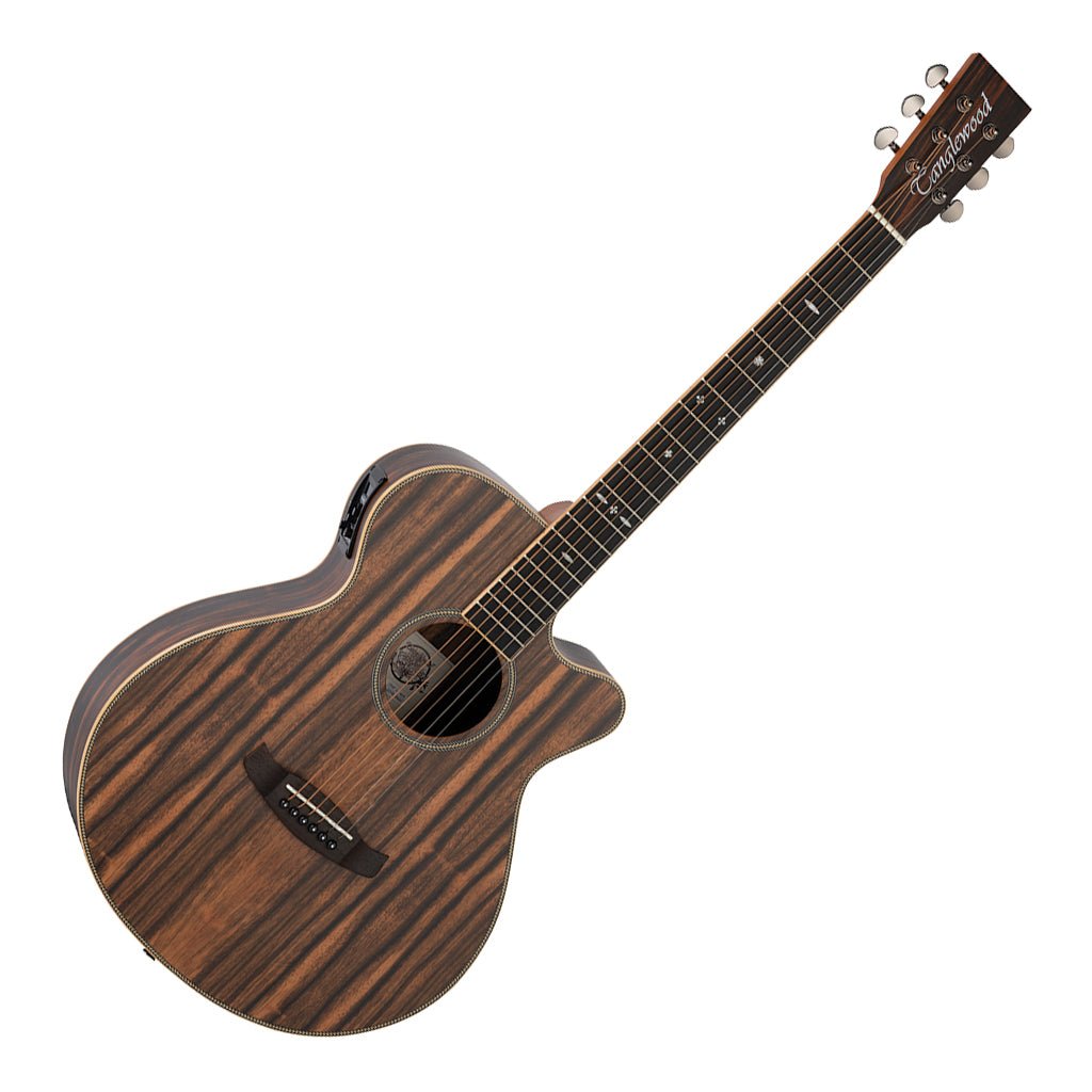 Tanglewood TRU4-CE-AE Reunion Pro Solid top all Ebony Super Folk Acoustic Guitars Sky Music
