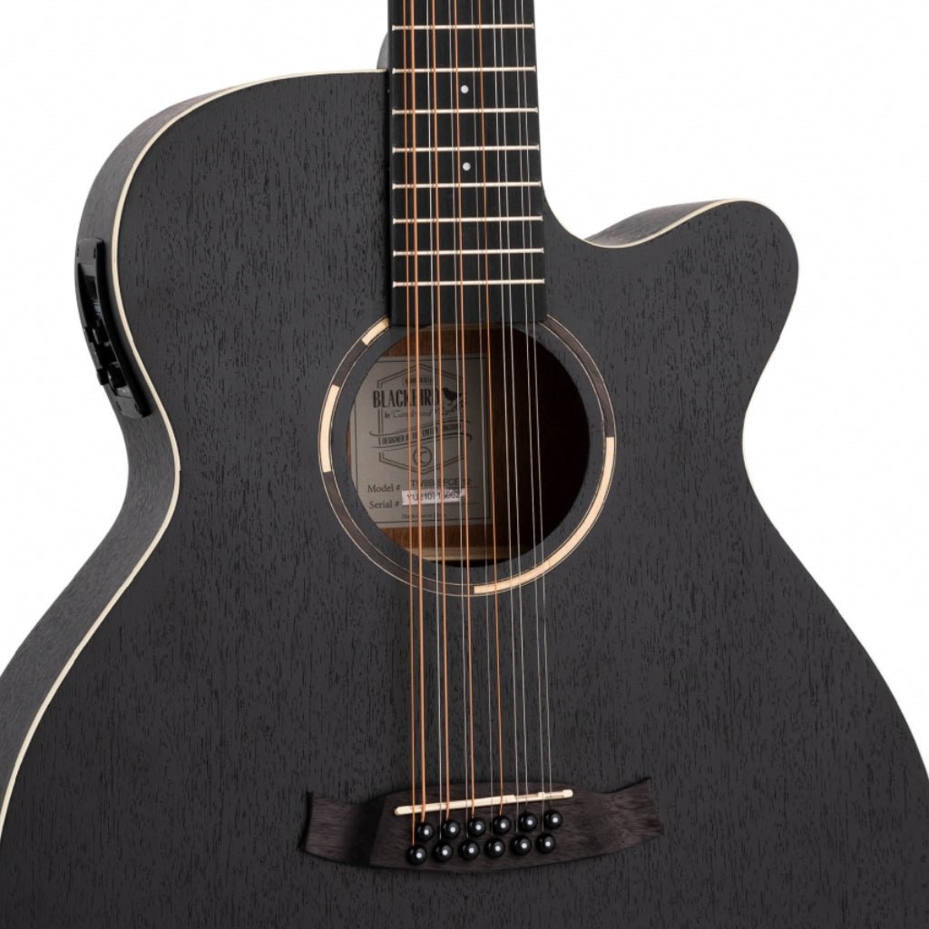 Tanglewood TWBBSFCE12 Blackbird SuperFolk 12-String Acoustic-Electric Guitar - Smokestack Satin Acoustic Guitars Sky Music