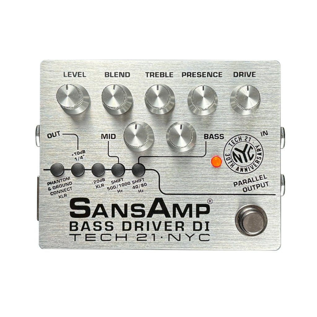 Tech 21 Sansamp Bass Driver DI Limited Edition 30th Anniversary Effects Pedals Sky Music