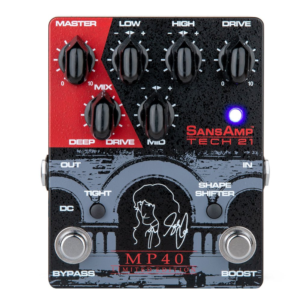 TECH 21 Sansamp MP40 Limited Edition Geddy Lee Signature 40th Anniversary 'Moving Pictures' Pedal Effects Pedals Sky Music