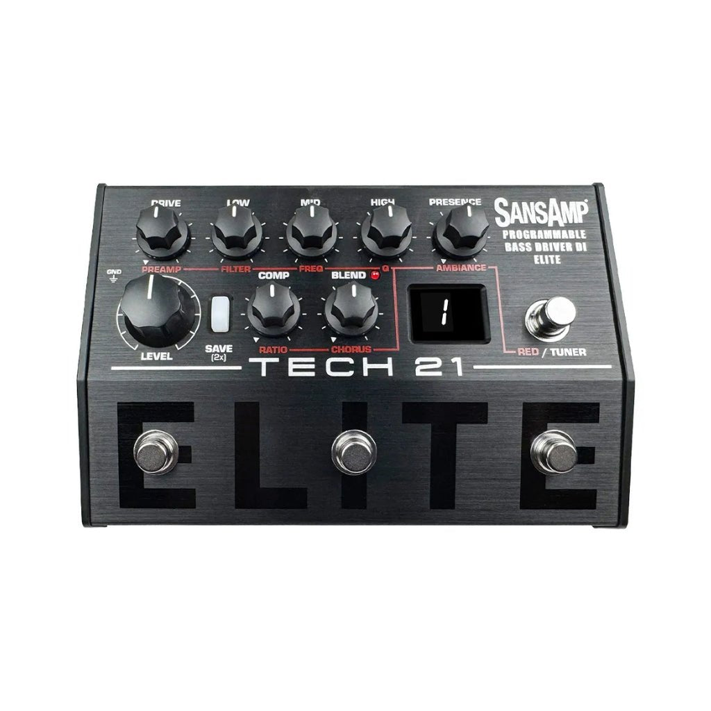 Tech 21 SansAmp Programmable Bass Driver ELITE Preamp &amp; DI Pedal DI Boxes &amp; Signal Processing Sky Music