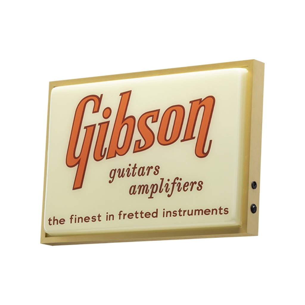 The Gibson Custom Logo LED Gold Sign Merchandise & Apparel Sky Music