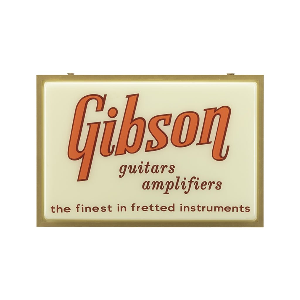 The Gibson Custom Logo LED Gold Sign Merchandise &amp; Apparel Sky Music