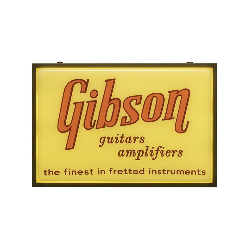 The Gibson Custom Logo LED Gold Sign Merchandise & Apparel Sky Music