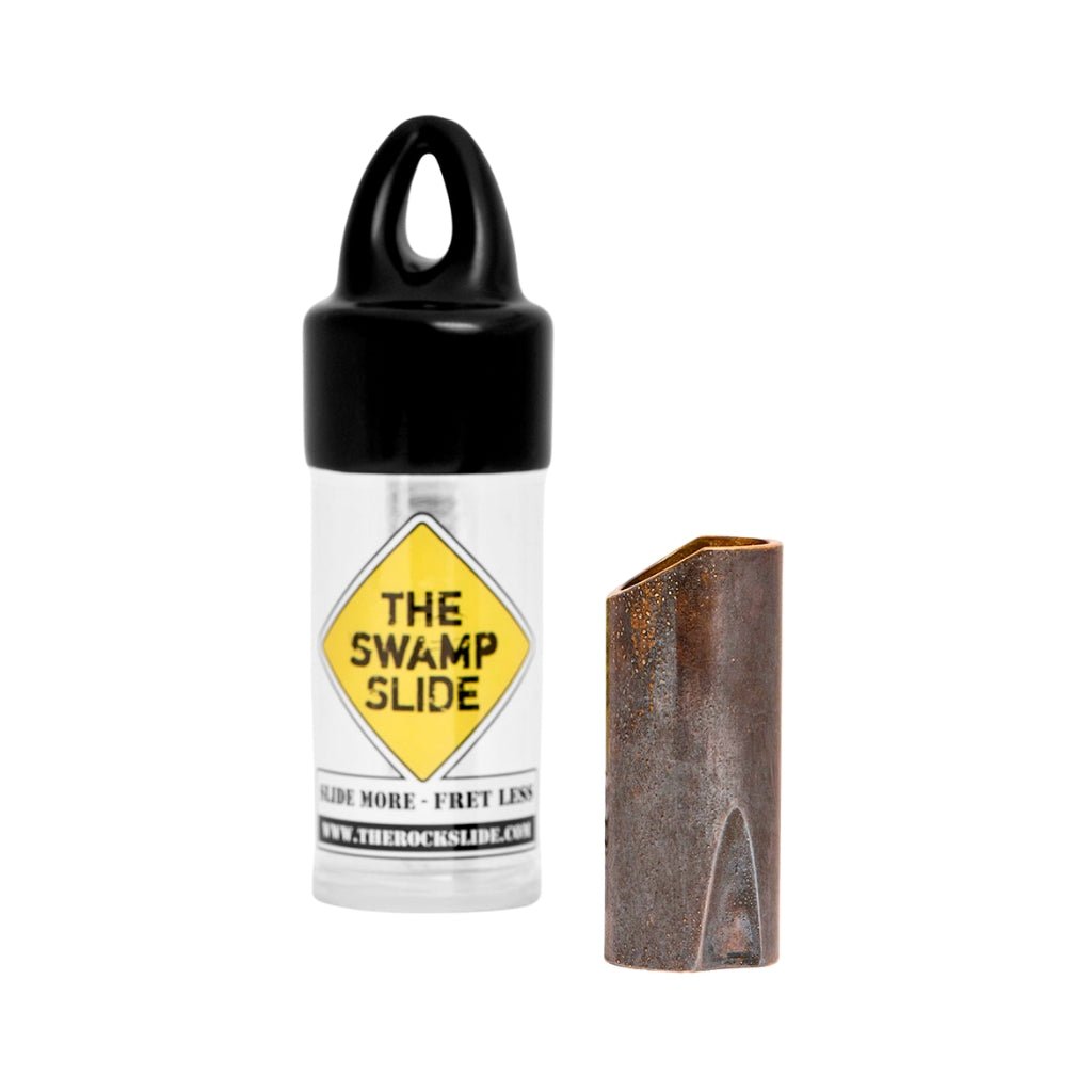 The Rock Slide Aged Brass Swamp Slide - Large Guitar Slides Sky Music