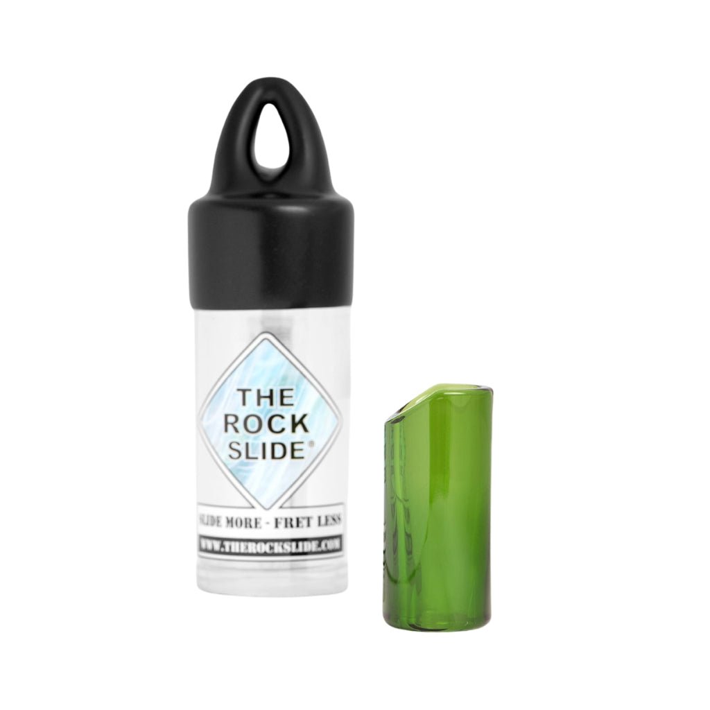 The Rock Slide Moulded Glass Slide - Medium, Green Guitar Slides Sky Music
